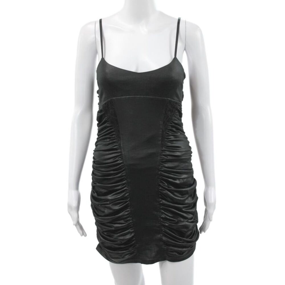 Capri Women Bodycon Dress Black Sleeveless Scoop Neck Mini Size M